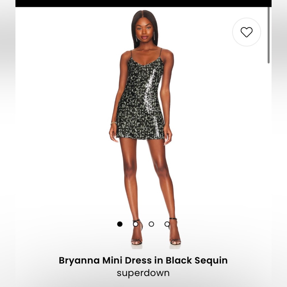 Revolve Superdown Bryanna Mini Dress in Black Sequin
